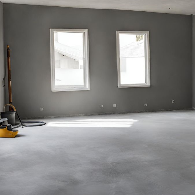 A freshly poured concrete floor for a home in Bristol